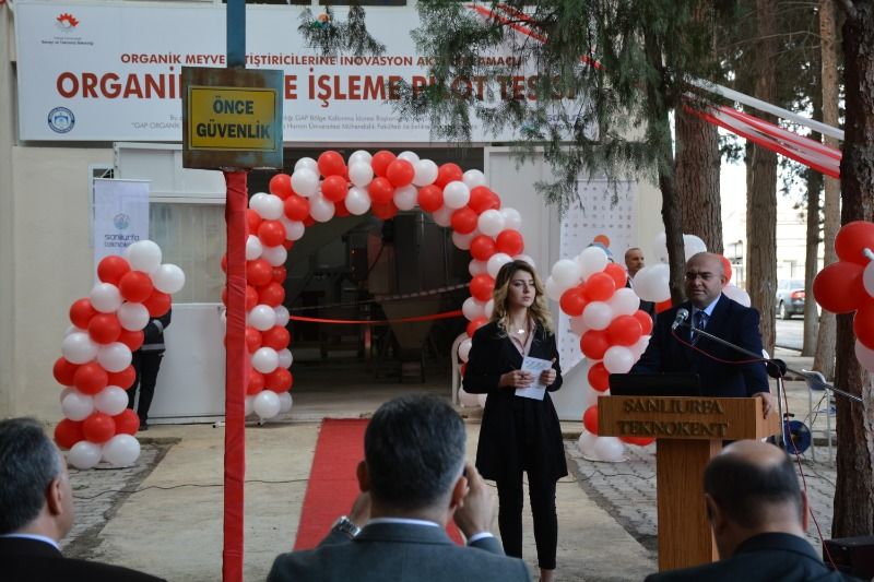 “Organik Meyve Yetiştiricilerine İnovasyon Aktarma Amaçlı Organik Meyve İşleme Pilot Projesi” Tesisi Açılışı