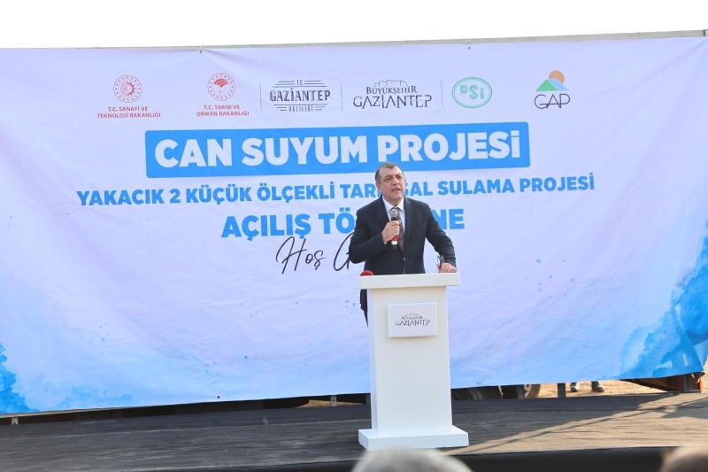 Gaziantep’te GAP İdaresi Desteği ile Tamamlanan Sulama Kanallarına Su Verilmeye Başlandı
