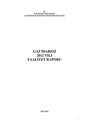 2012 Yılı Faaliyet Raporu