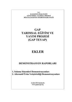 GAP TEYAP Demonstrasyon Raporları